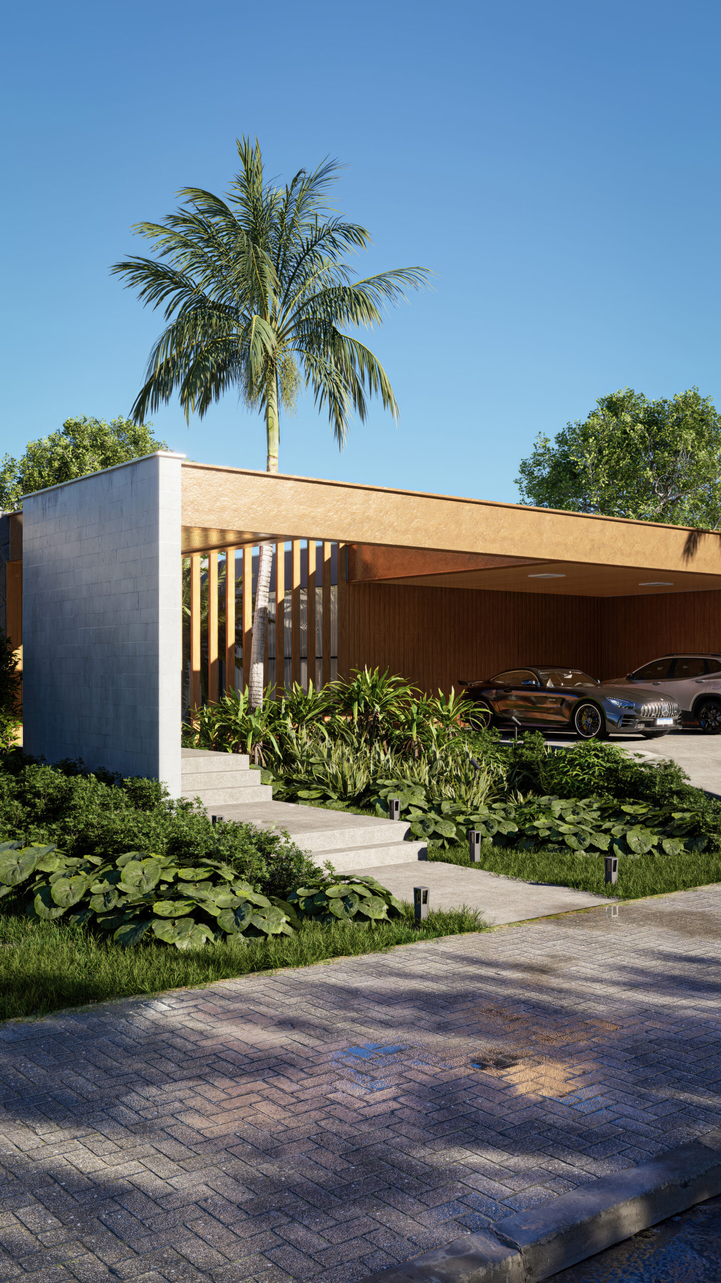 RENDER EXTERNO FACHADA DIURNO