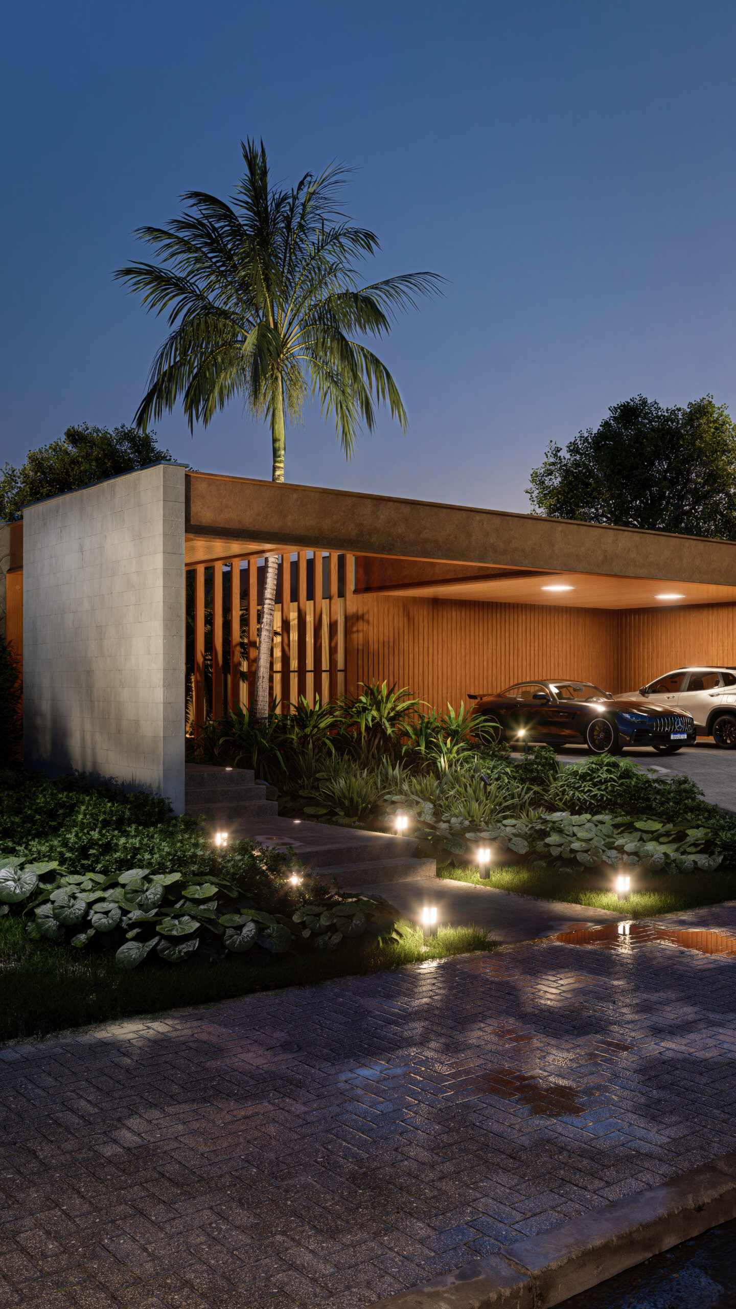 RENDER EXTERNO FACHADA NOTURNO